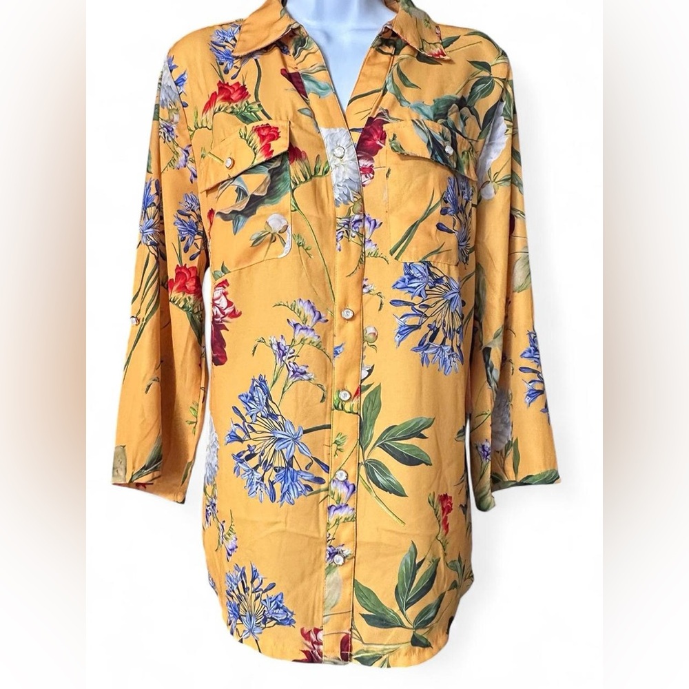 Sunny Leigh Yellow Floral Blouse